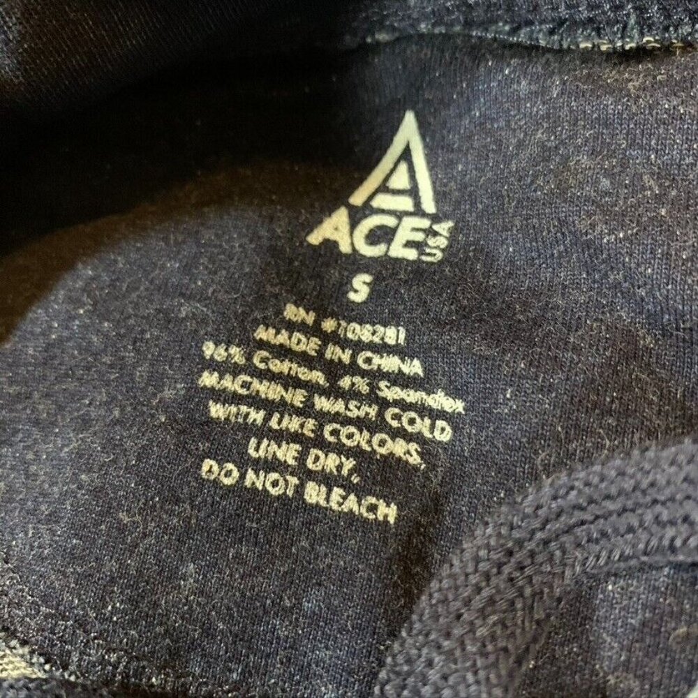 Ace USA Adult Small Hoodie Sweatshirt Blue Yosemite Hiking Full Zip Cotton Blend - Picture 6 of 14